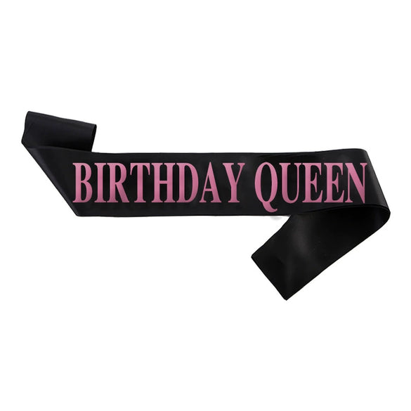 Ceremonial Belt Satin Bronzing Black Gold For Birthday Party