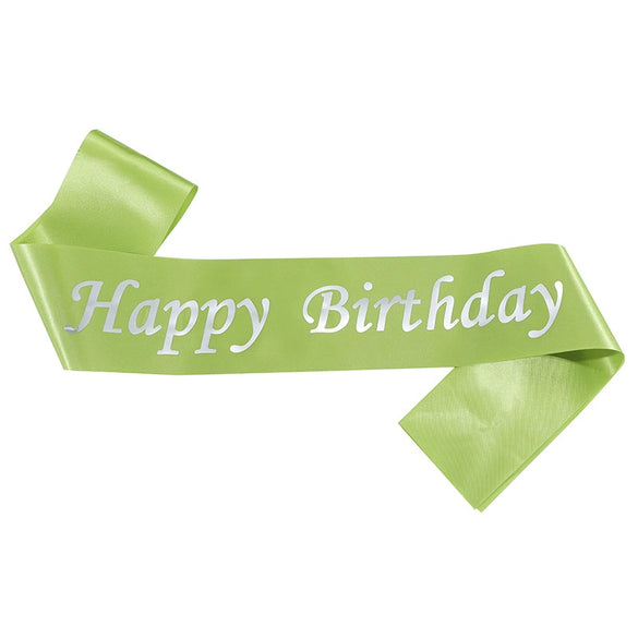 Ceremonial Belt Shoulder Strap With Green Silver Lettering And Bronzing Simple Fashion Style