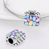 Charm Jewelry Silverplated Suitcase Camera Beaded Diy Accessories With Dripping Oil Design For Women