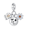 Charm Jewelry Silverplated Suitcase Camera Beaded Diy Accessories With Dripping Oil Design For Women