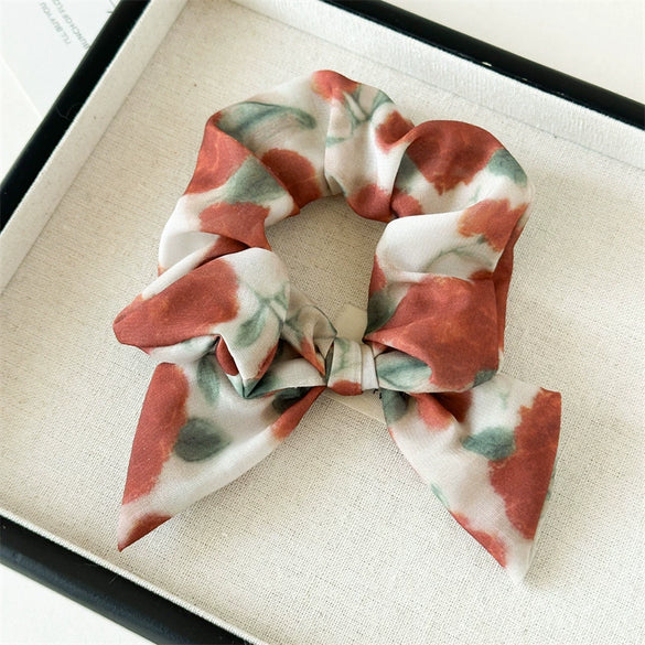 Chiffon Tiedye Handmade Hair Ring Headwear Women's Fresh High Elasticity Hair Accessories