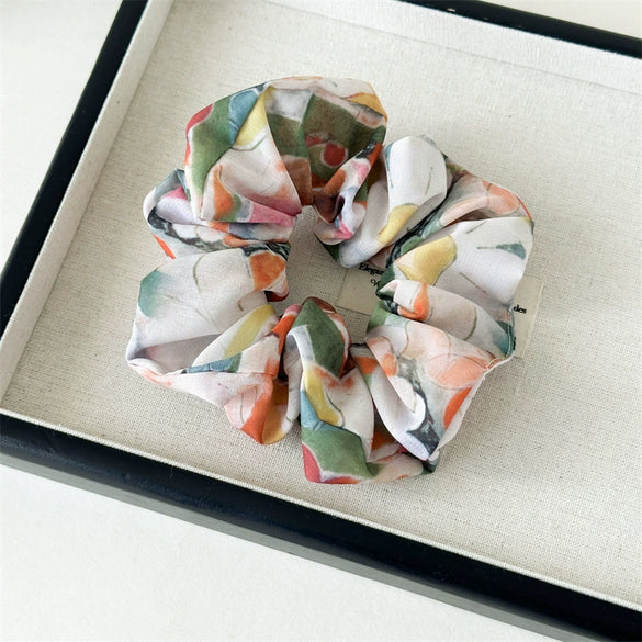 Chiffon Tiedye Handmade Hair Ring Headwear Women's Fresh High Elasticity Hair Accessories