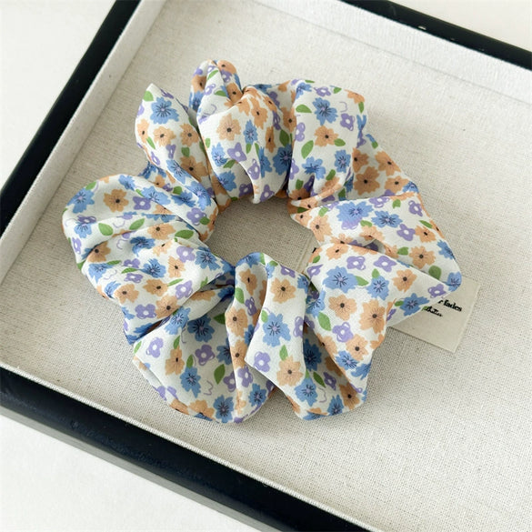 Chiffon Tiedye Handmade Hair Ring Headwear Women's Fresh High Elasticity Hair Accessories