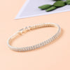 Children Alloy Double Row Highgrade Rhinestone Imitation Zircon Wavepatterned Electroplated Bracelet
