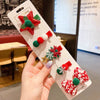 Children Hair Accessories Cloth Handmade Christmas Five Pieces Suit Bow Hairpin Snowman Christmas Tree Duckbill Clip