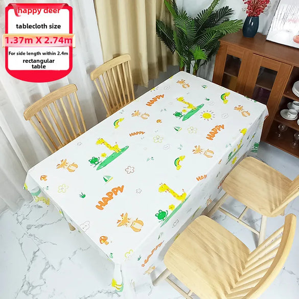 Children'S Birthday Disposable Tablecloth Rectangular Party Kindergarten Children'S Day Classroom Decoration Scene Tablecloth