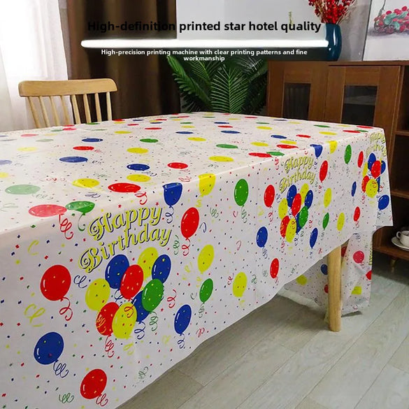 Children'S Birthday Disposable Tablecloth Rectangular Party Kindergarten Children'S Day Classroom Decoration Scene Tablecloth