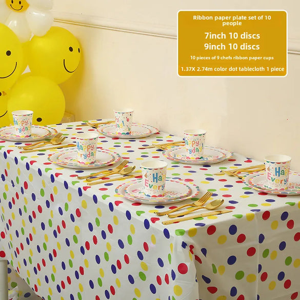 Children'S Birthday Disposable Tablecloth Rectangular Party Kindergarten Children'S Day Classroom Decoration Scene Tablecloth