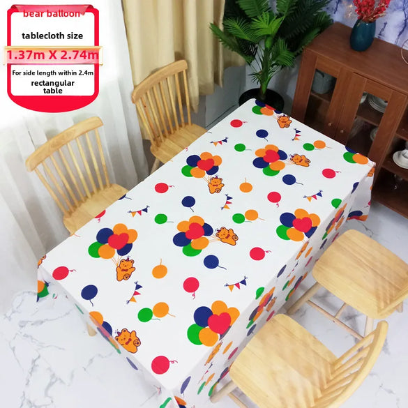 Children'S Birthday Disposable Tablecloth Rectangular Party Kindergarten Children'S Day Classroom Decoration Scene Tablecloth