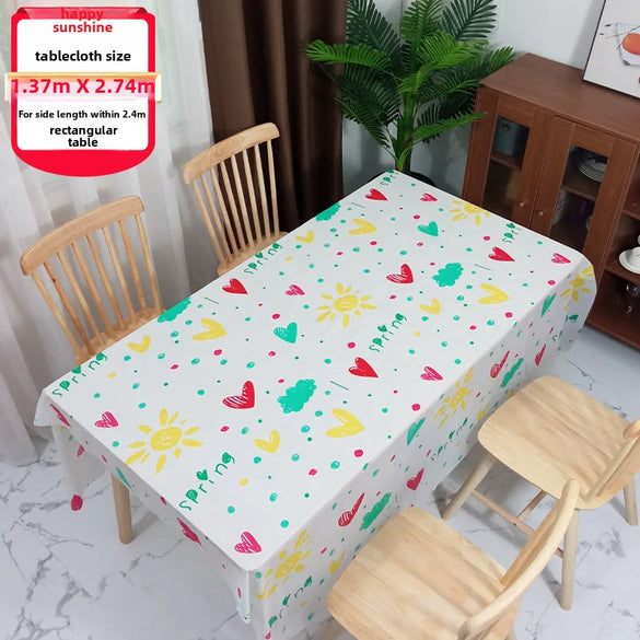 Children'S Birthday Disposable Tablecloth Rectangular Party Kindergarten Children'S Day Classroom Decoration Scene Tablecloth
