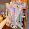 Children'S Cute Long Bow Hairpin Baby Princess Braided Hairpin Clip Hair Accessories