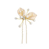 Children's And Women's Metal Handmade Ushaped Hairpin With Gold Leaf Crystal Pearl For Bridal Wedding Dress As Hair Accessories