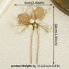 Children's And Women's Metal Handmade Ushaped Hairpin With Gold Leaf Crystal Pearl For Bridal Wedding Dress As Hair Accessories