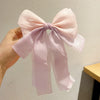 Children's Bow Hairpin Sweet Princess Color Contrast Cloth Handmade Yarn Ribbon Headwear Girls' Hair Accessories