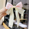 Children's Bow Hairpin Sweet Princess Color Contrast Cloth Handmade Yarn Ribbon Headwear Girls' Hair Accessories