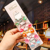 Children's Cartoon Flower Hair Tie Set With Soft Pottery Details Elastic Hair Bands And Cute Hair Accessories