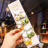 Children's Cartoon Flower Hair Tie Set With Soft Pottery Details Elastic Hair Bands And Cute Hair Accessories