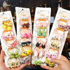 Children's Cartoon Flower Hair Tie Set With Soft Pottery Details Elastic Hair Bands And Cute Hair Accessories