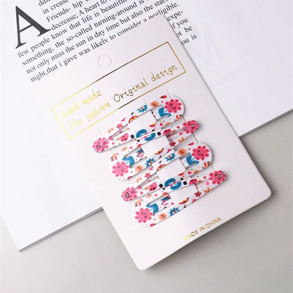 Children's Cartoon Fruit Bangs Clip Hair Accessories Headdress Bb Clip Side Clip Made Of Alloy Handmade 4 Piece Set