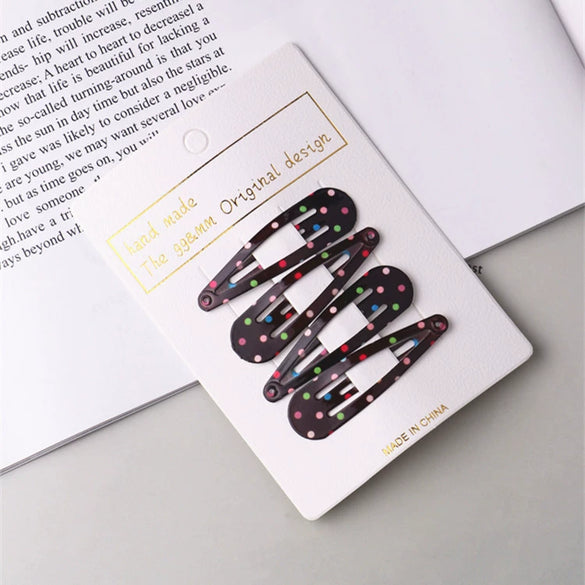 Children's Cartoon Fruit Bangs Clip Hair Accessories Headdress Bb Clip Side Clip Made Of Alloy Handmade 4 Piece Set