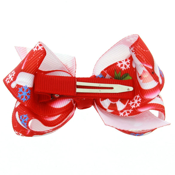 Children's Cloth Handmade Cartoon Bow Printing Hairpin
