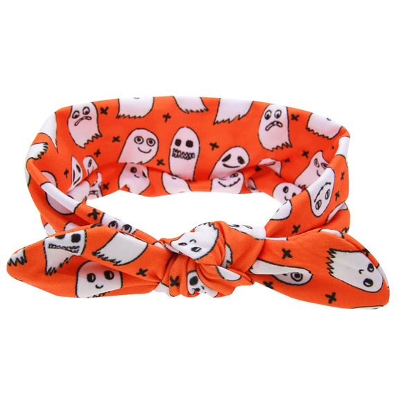 Children's Cloth Handmade Headband Hair Accessories With Witch Skull Polka Dot And Cartoon Characters For Holiday Dress Up