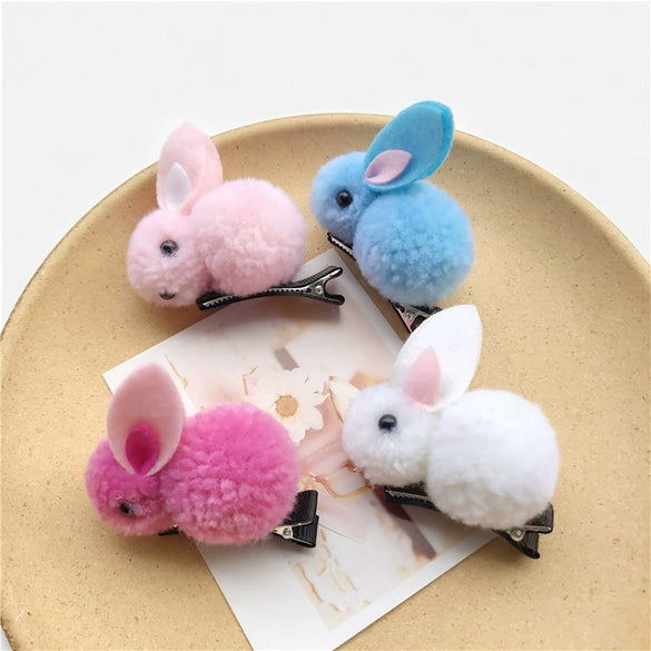 Children's Cloth Rabbit Duckbill Clip Handmade Cartoon Hairpin