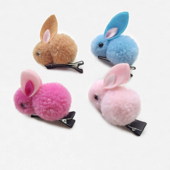 Children's Cloth Rabbit Duckbill Clip Handmade Cartoon Hairpin