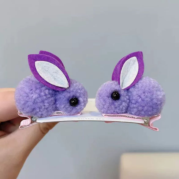 Children's Cloth Rabbit Duckbill Clip Handmade Cartoon Hairpin