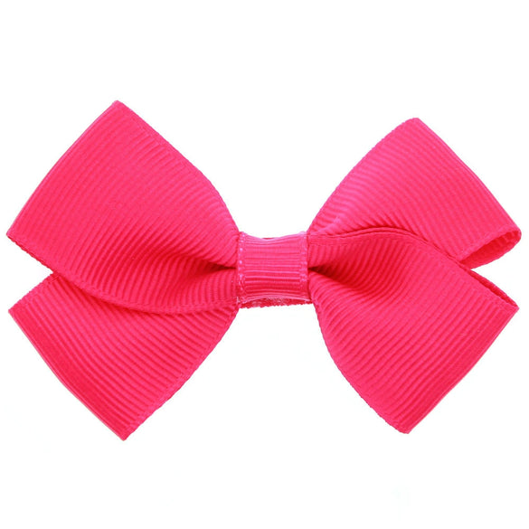 Children's Cloth Solid Color Bow Handmade Hair Clip Accessories