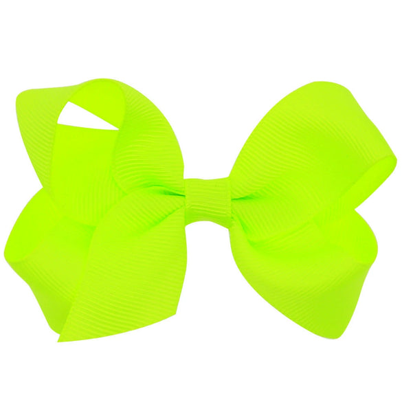 Children's Cloth Solid Color Bow Handmade Hair Clip Accessories