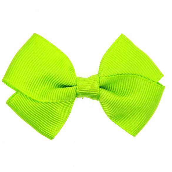 Children's Cloth Solid Color Bow Handmade Hair Clip Accessories