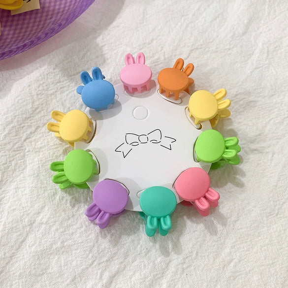 Children's Cute Mini Flower Crown Grip Hair Clip Colorful Cartoon Plastic Resin Hairpin For Baby Bangs And Broken Hair