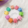 Children's Cute Mini Flower Crown Grip Hair Clip Colorful Cartoon Plastic Resin Hairpin For Baby Bangs And Broken Hair