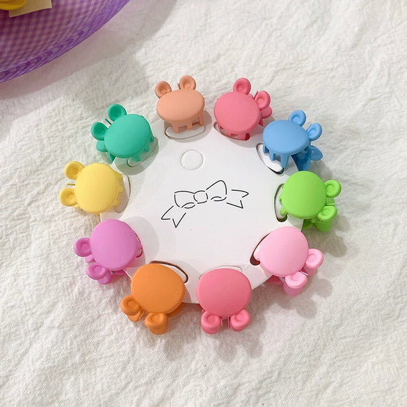 Children's Cute Mini Flower Crown Grip Hair Clip Colorful Cartoon Plastic Resin Hairpin For Baby Bangs And Broken Hair