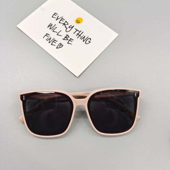 Children's Fashion Polarized Translucent Soft Rubber Box Shaped Sunglasses