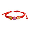 Children's Hand Woven Colorful Rope Bracelet With Soft Pottery Small Animal And Zodiac Cartoon Design Ethnic Style Made Of Soft Clay For Wholesale