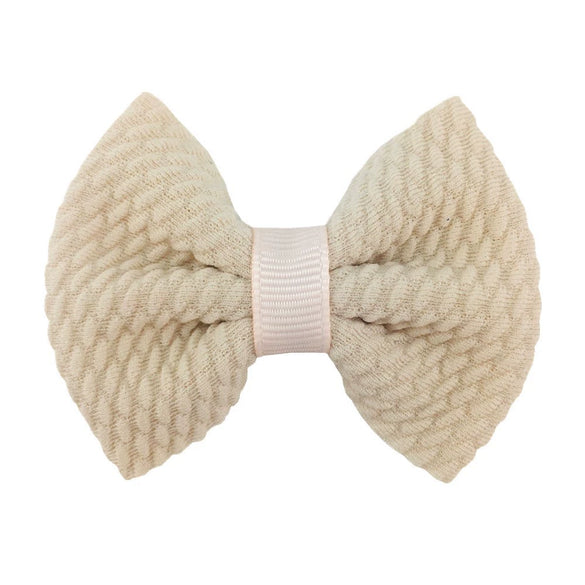 Children's Handmade Cloth Mini Bow Hair Accessories With Solid Color Pattern