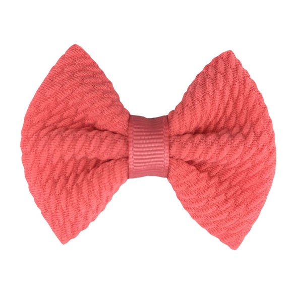 Children's Handmade Cloth Mini Bow Hair Accessories With Solid Color Pattern