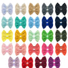 Children's Handmade Cloth Mini Bow Hair Accessories With Solid Color Pattern