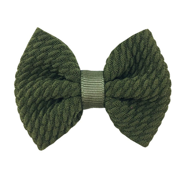 Children's Handmade Cloth Mini Bow Hair Accessories With Solid Color Pattern
