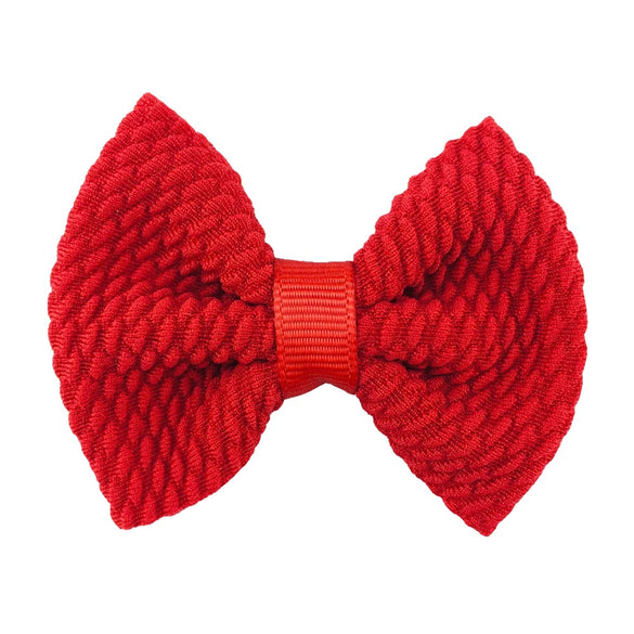 Children's Handmade Cloth Mini Bow Hair Accessories With Solid Color Pattern