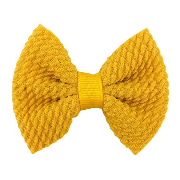 Children's Handmade Cloth Mini Bow Hair Accessories With Solid Color Pattern