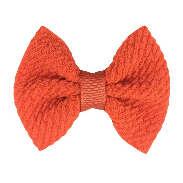 Children's Handmade Cloth Mini Bow Hair Accessories With Solid Color Pattern