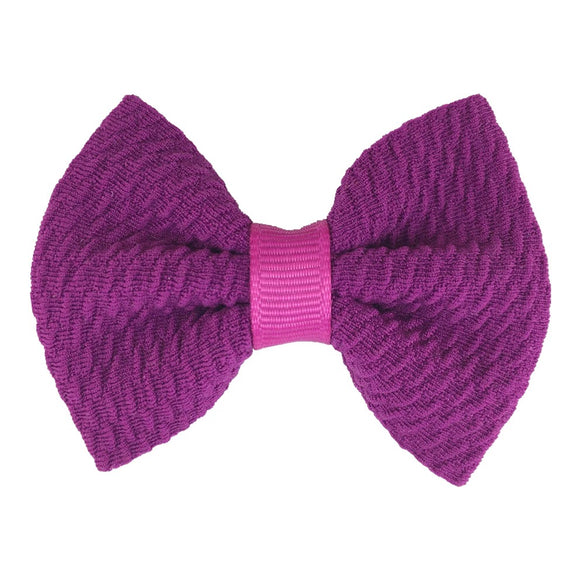 Children's Handmade Cloth Mini Bow Hair Accessories With Solid Color Pattern