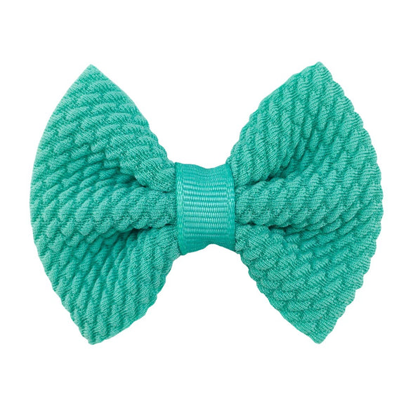 Children's Handmade Cloth Mini Bow Hair Accessories With Solid Color Pattern