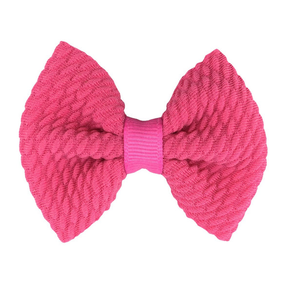 Children's Handmade Cloth Mini Bow Hair Accessories With Solid Color Pattern