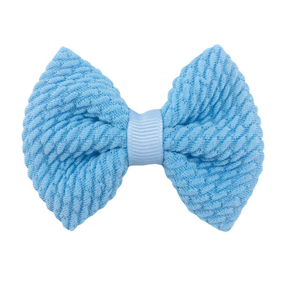 Children's Handmade Cloth Mini Bow Hair Accessories With Solid Color Pattern
