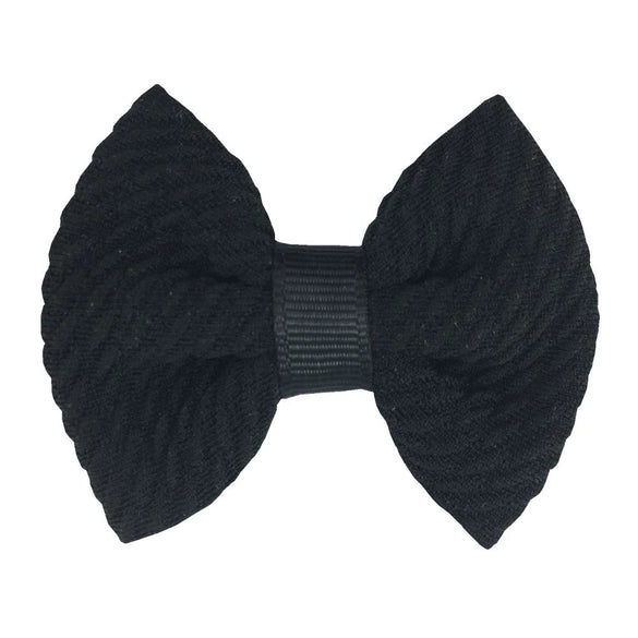 Children's Handmade Cloth Mini Bow Hair Accessories With Solid Color Pattern