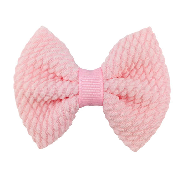 Children's Handmade Cloth Mini Bow Hair Accessories With Solid Color Pattern